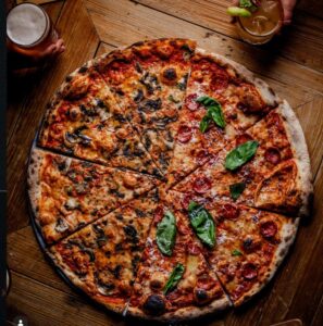 large sourdough pizza at Gipsy Queen Tavern